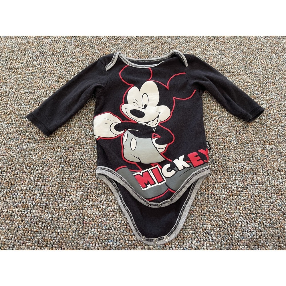 Disney Boys Mickey Long-Sleeved Bodysuit 12M